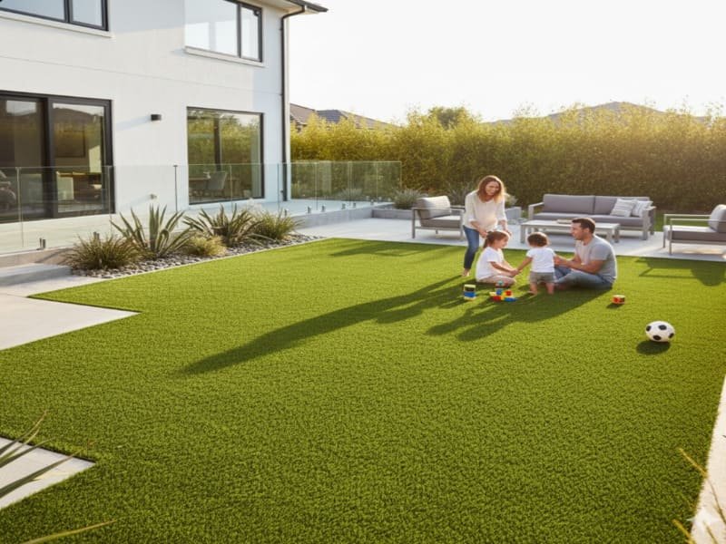 Warning about reflective melting on artificial grass
